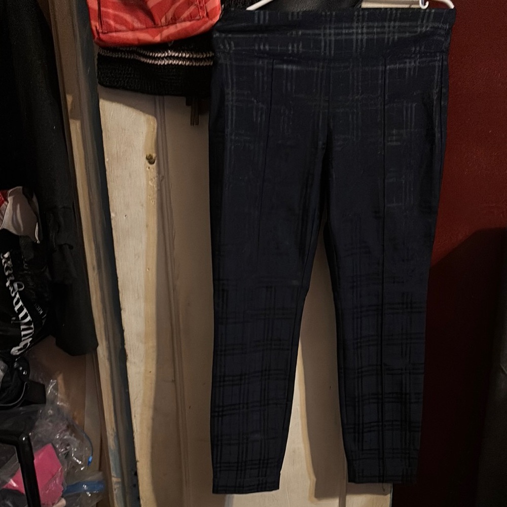Men's Black Plaid Pants